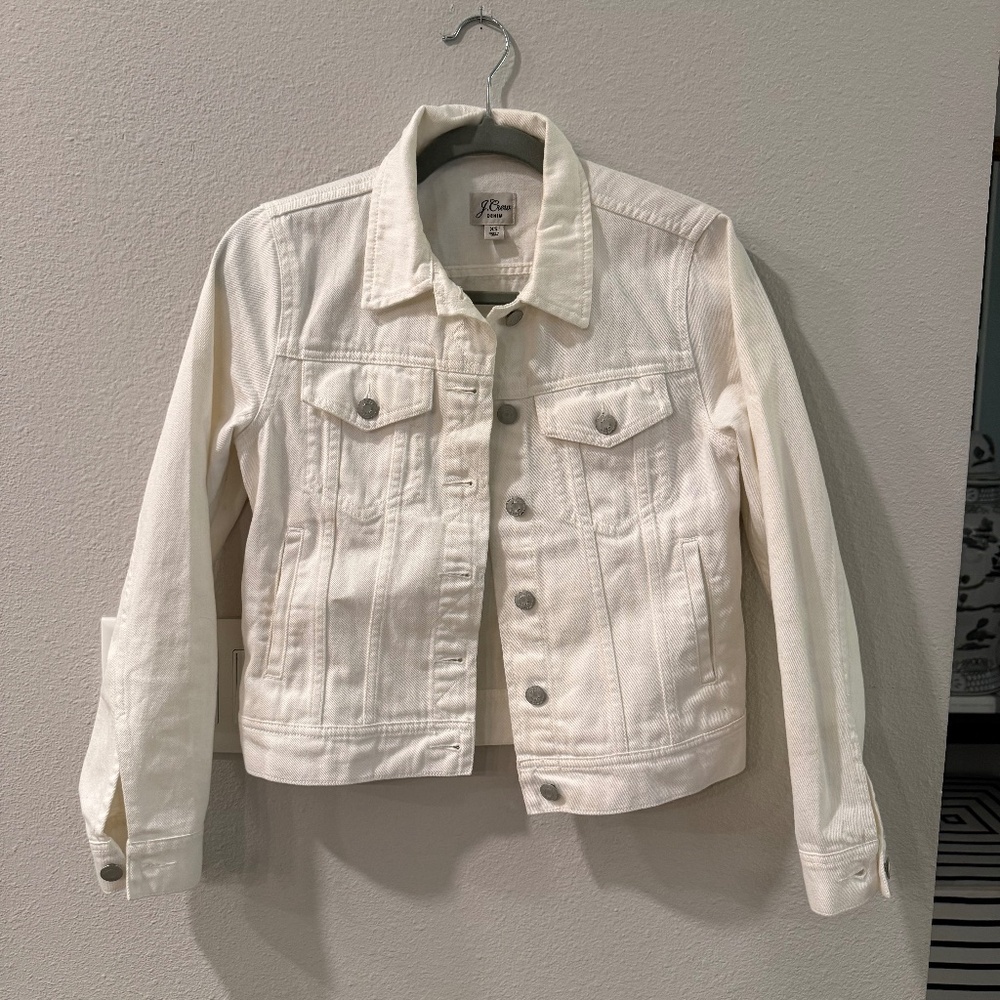 White JCrew Denim Jacket